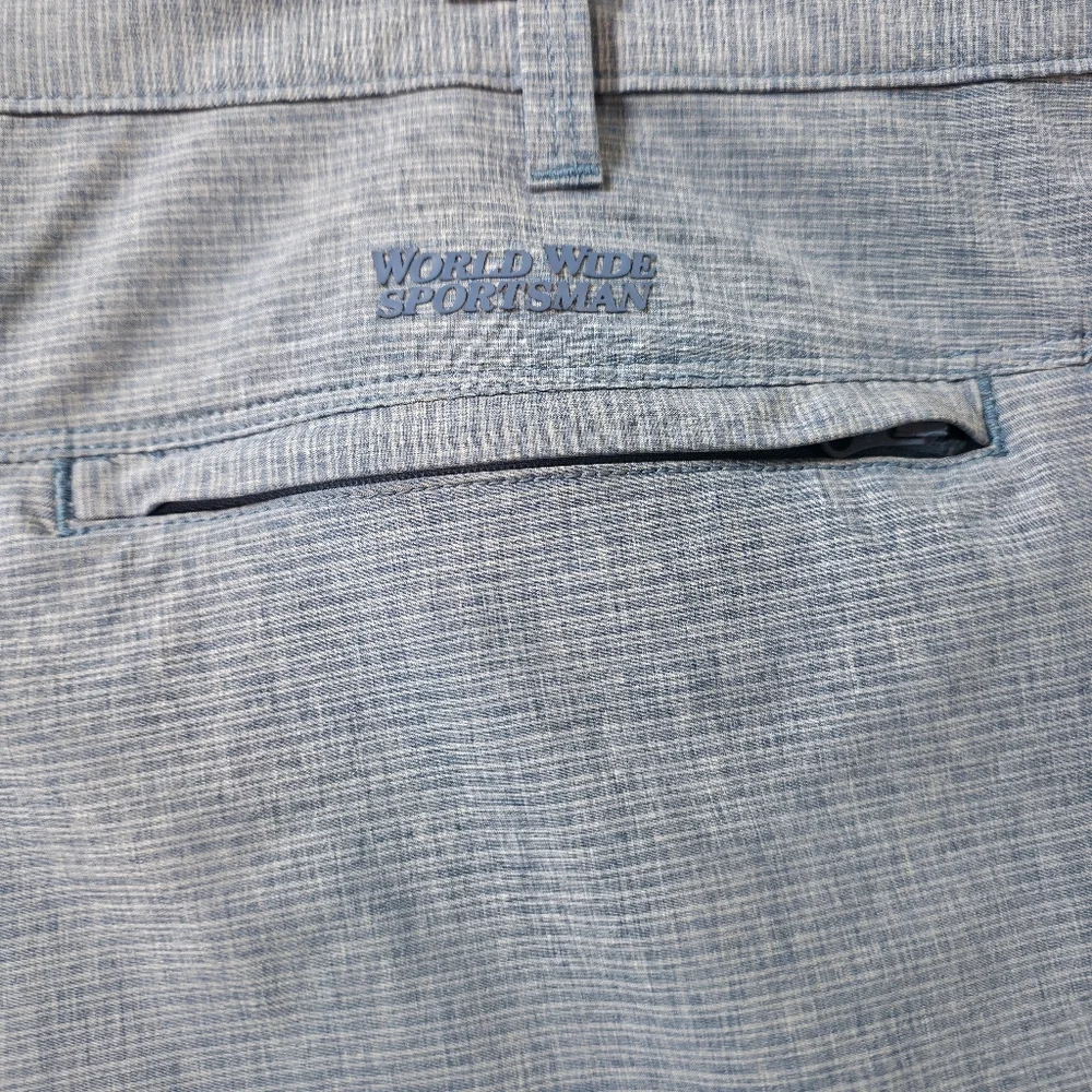 World Wide Sportsman Chino Shorts Men's 44 Medium Blue Stretch